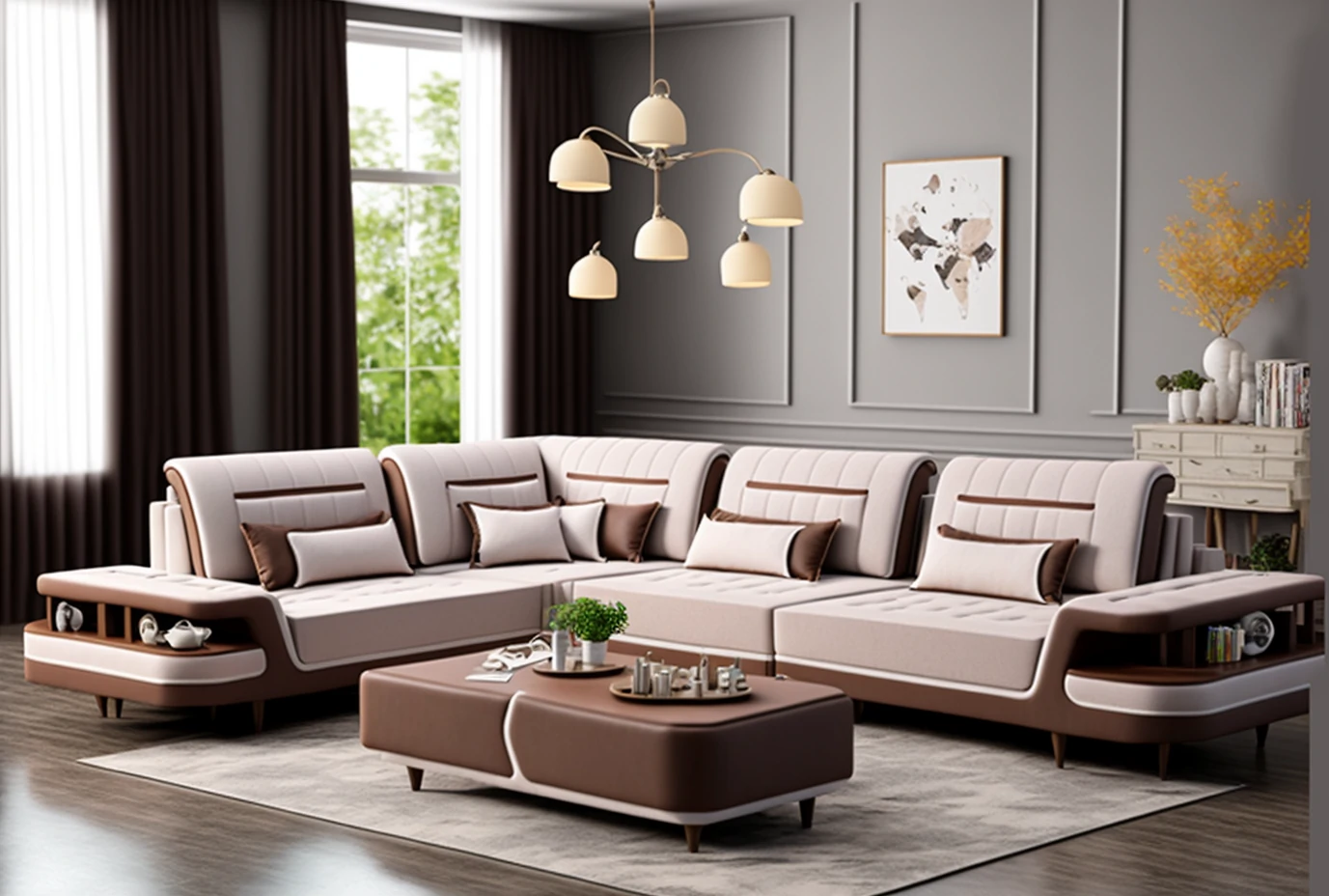 "Chic L-Shaped Sofas: Perfect for Elegant Living Rooms | TAG Interiors"